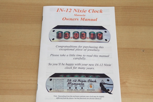 IN-12 Clock Instructions