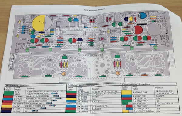 IN-12 Clock Instructions