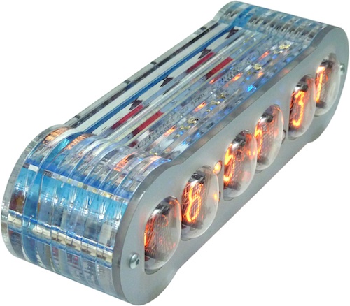 top view manuela nixie clock