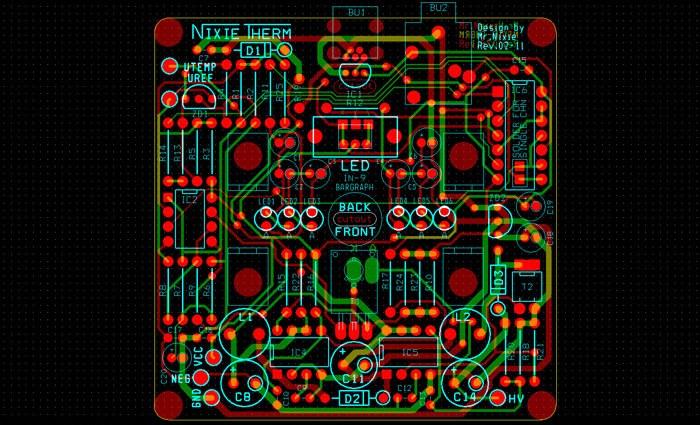 nixie bargraph thermometer